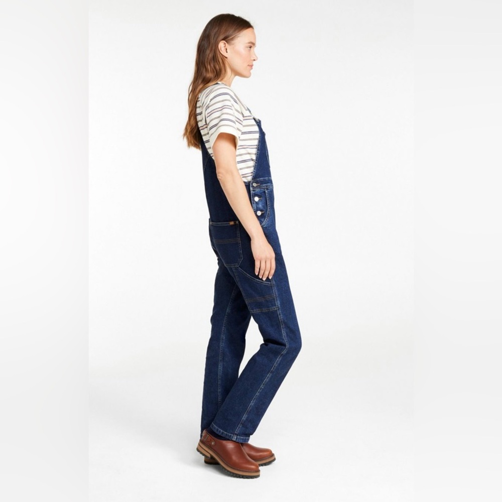 LL Bean Denim Workwear Overalls Relaxed Fit XS/4